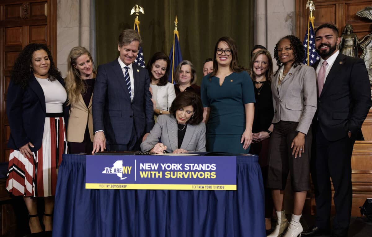 Gov. Kathy Hochul signed the “Rape is Rape Act” on Tuesday.
