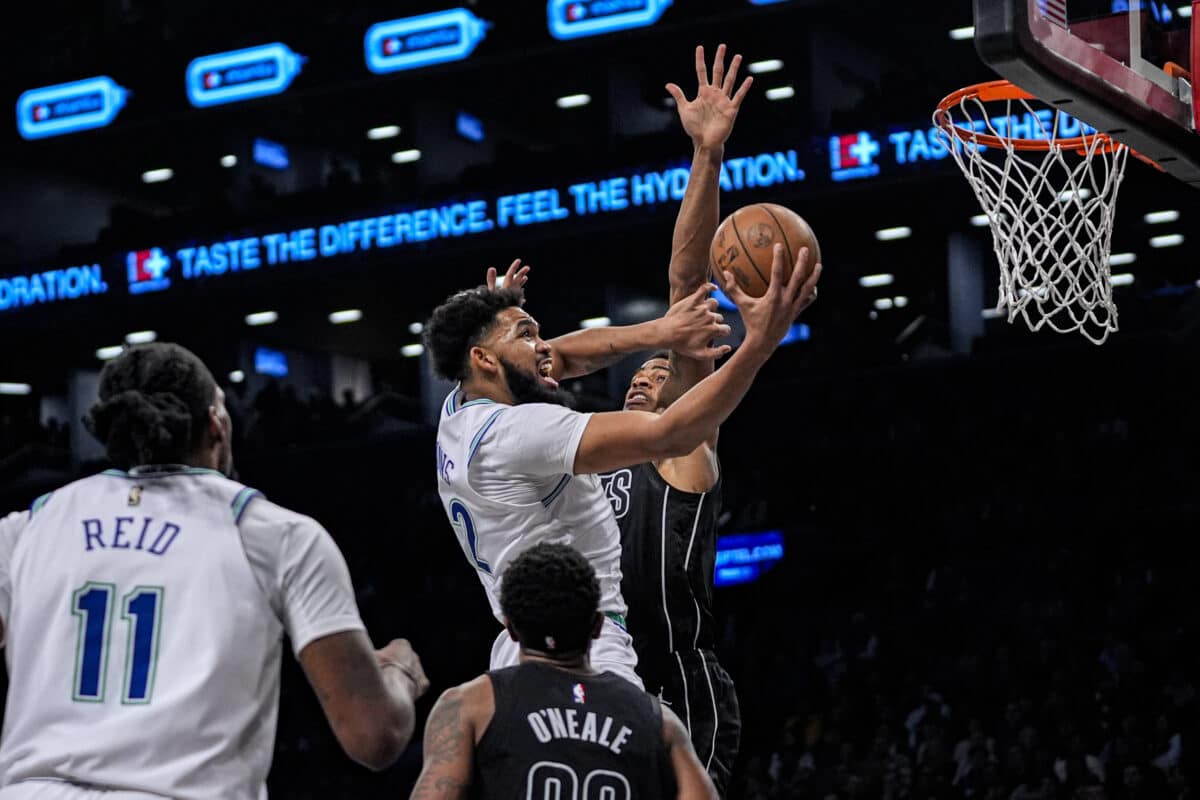 Nets Timberwolves Karl-Anthony Towns