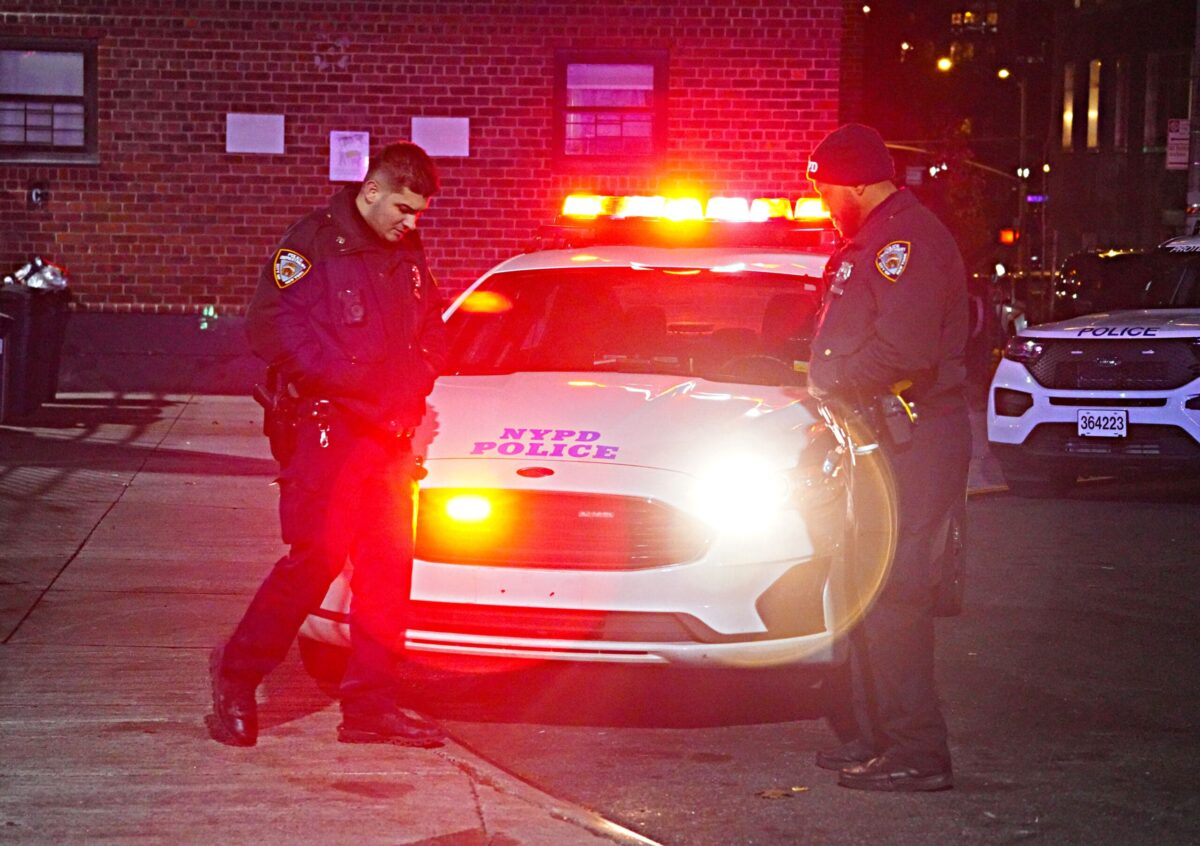 Brooklyn police at scene of crime