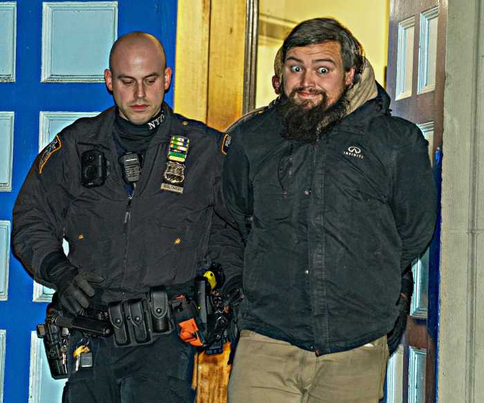 The man who has been allegedly stalking Taylor Swift at her Tribeca townhouse over the last several months made bizarre claims as he was again taken away in cuffs.