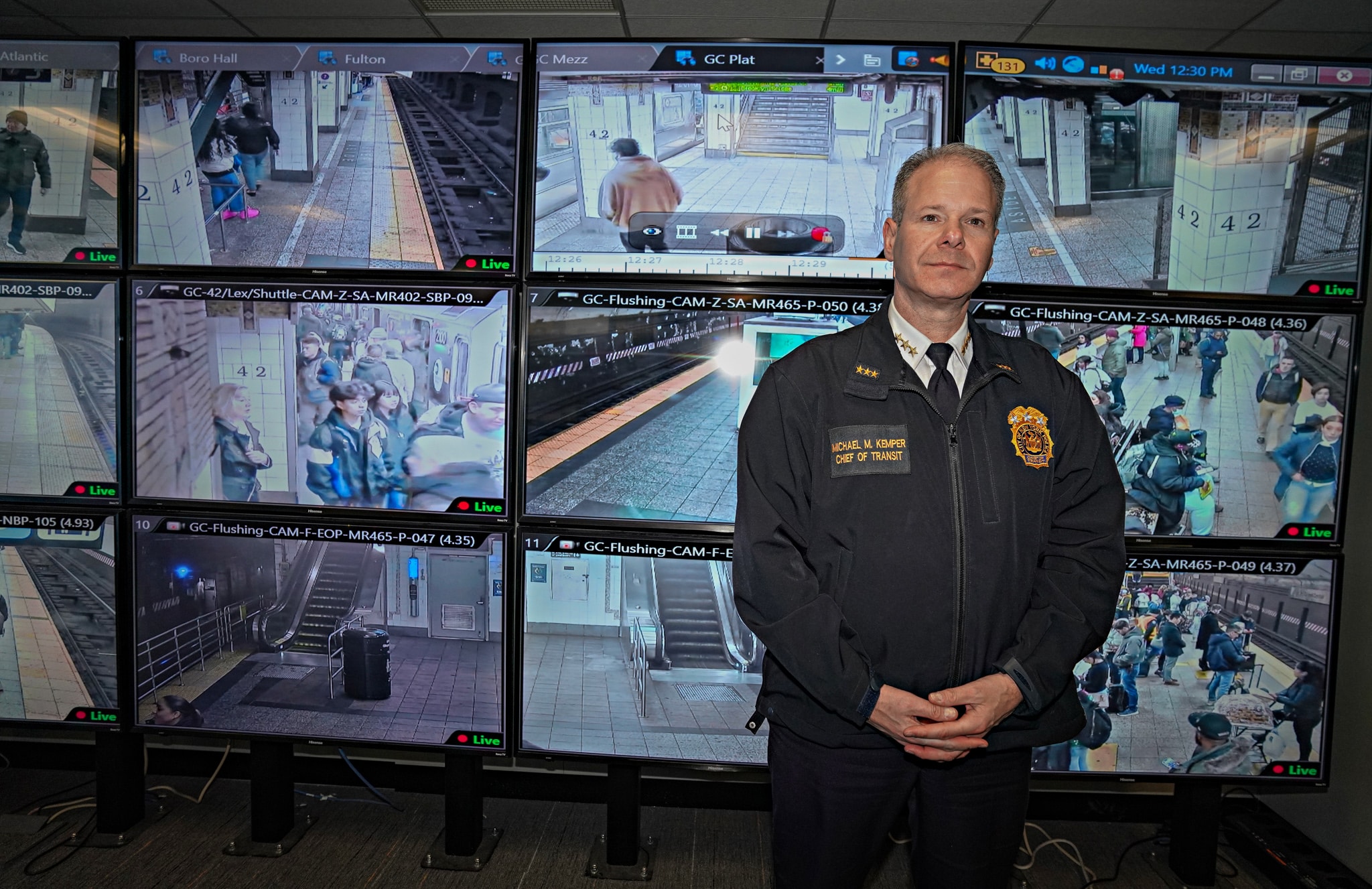 EXCLUSIVE | Go inside the NYPD's operation center that's keeping an eye on the entire subway system from one screen-filled hub 7 NYPD Chief of Transit Michael Kemper