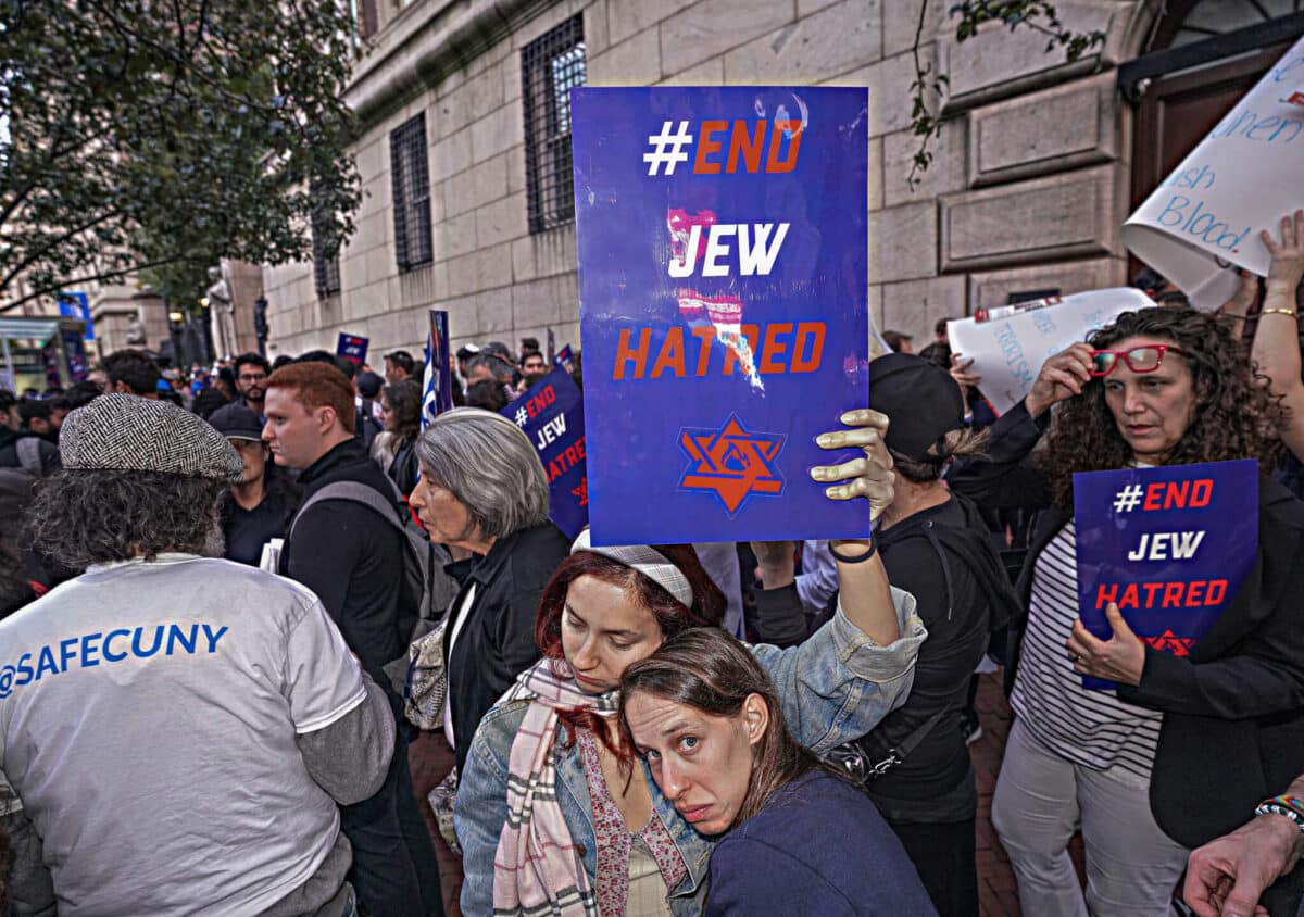 Protesting antisemitism in NYC