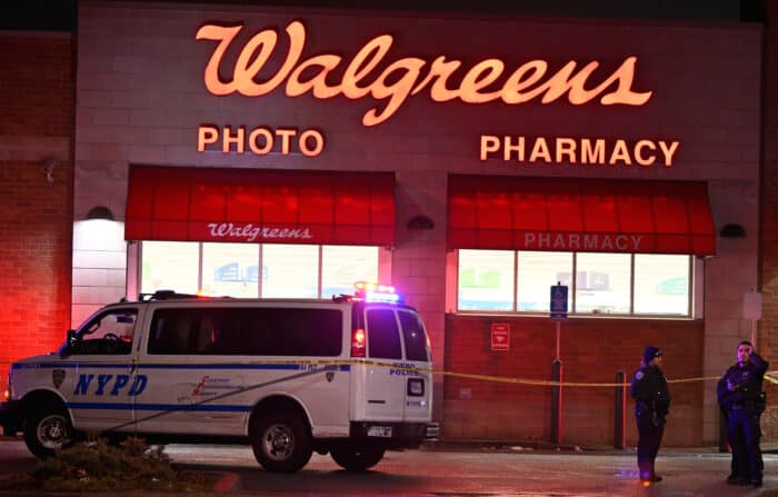 The shooting took place outside of a Walgreens in Brooklyn.