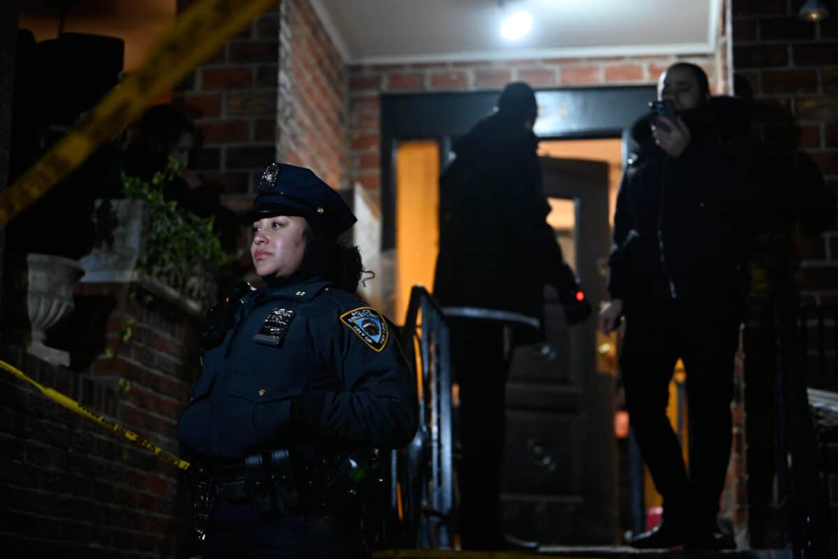 Police at Brooklyn murder scene