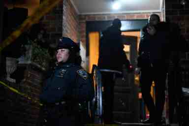 Police at Brooklyn murder scene