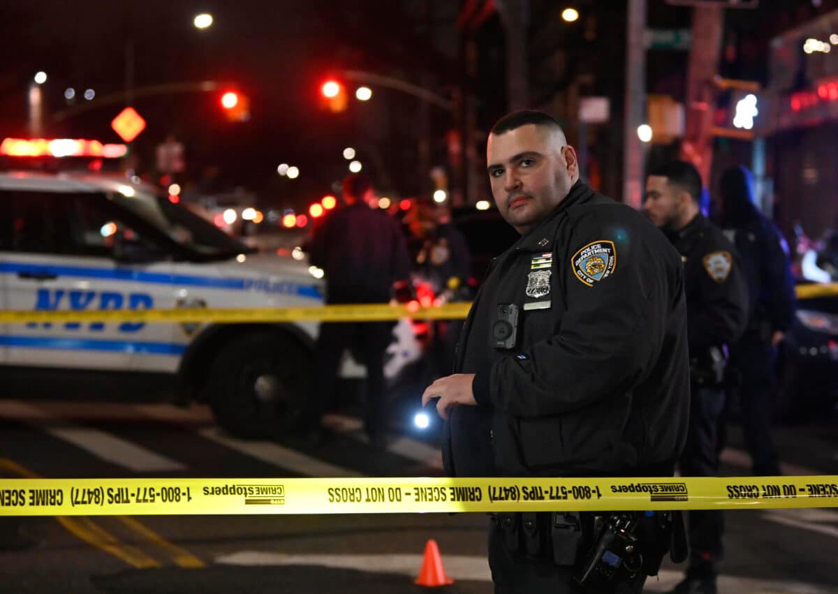 Police search Brooklyn shooting scene