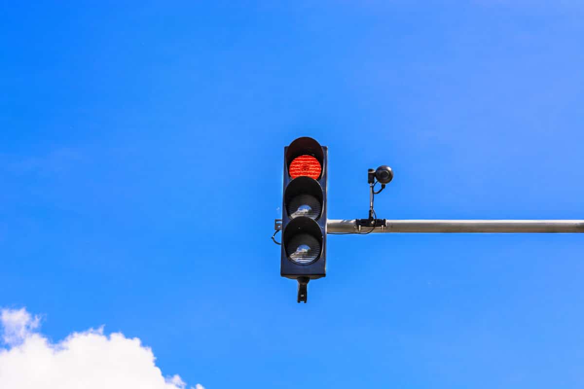 Traffic light and a surveillance camera