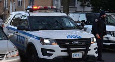 Police vehicle in Queens