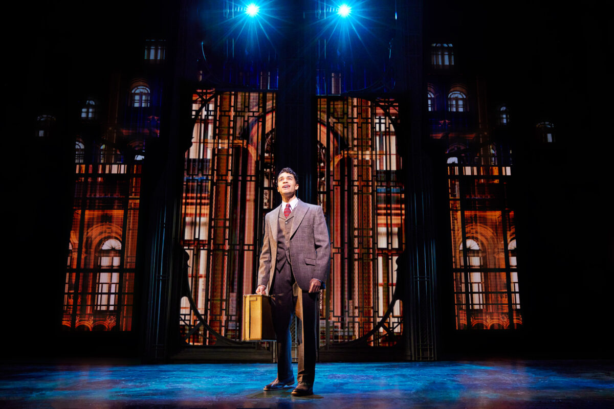 Noah J. Ricketts as Nick Carraway in Paper Mill Playhouse's "The Great Gatsby," directed by Marc Bruni.