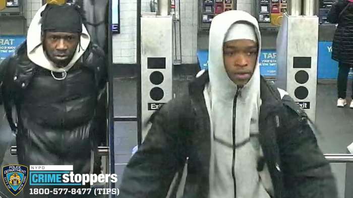 The suspects who allegedly assaulted an employee of Duane Reade.