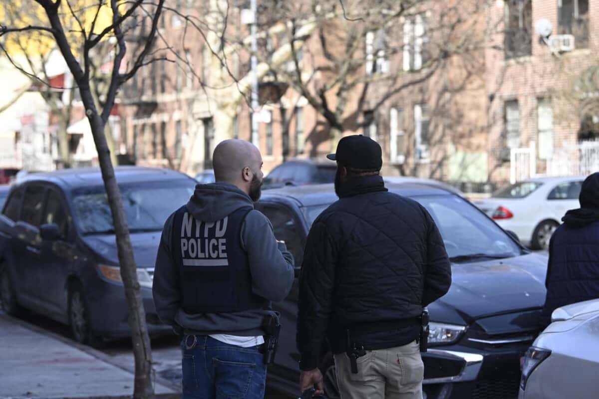 Brooklyn police at the scene of a deadly shooting