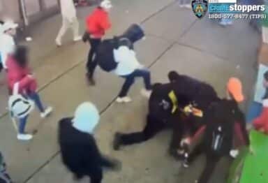 Midtown police officers violently beaten by migrants