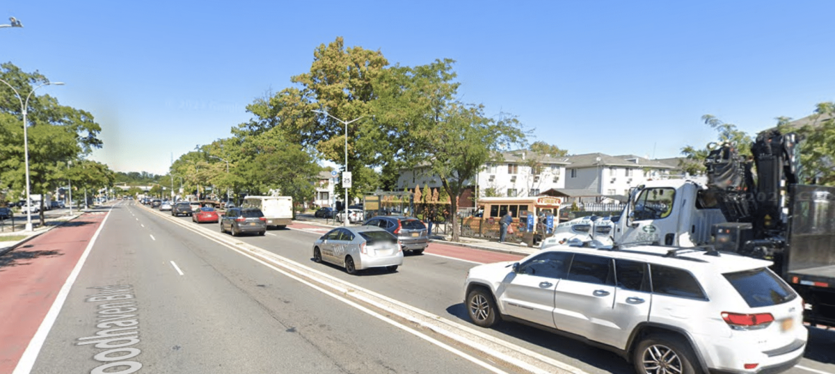 The crash occurred near Woodhaven Boulevard mid-block near 91st Avenue in Queens.
