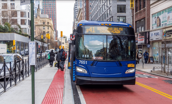 Sidewalk-bus loading platforms upgraded at 17 NYC bus stops to help visually impaired commuters 2