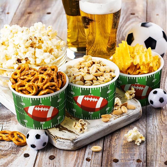 Amazon | CHENGU Football Snack Game Day Paper Bowls | Super Bowl 2024 | amNY