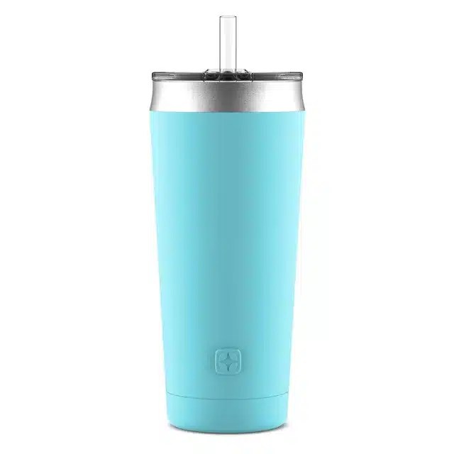 Ello Beacon Vacuum Insulated Stainless Steel Tumbler, 24 0z. in Blue Sky | amNY