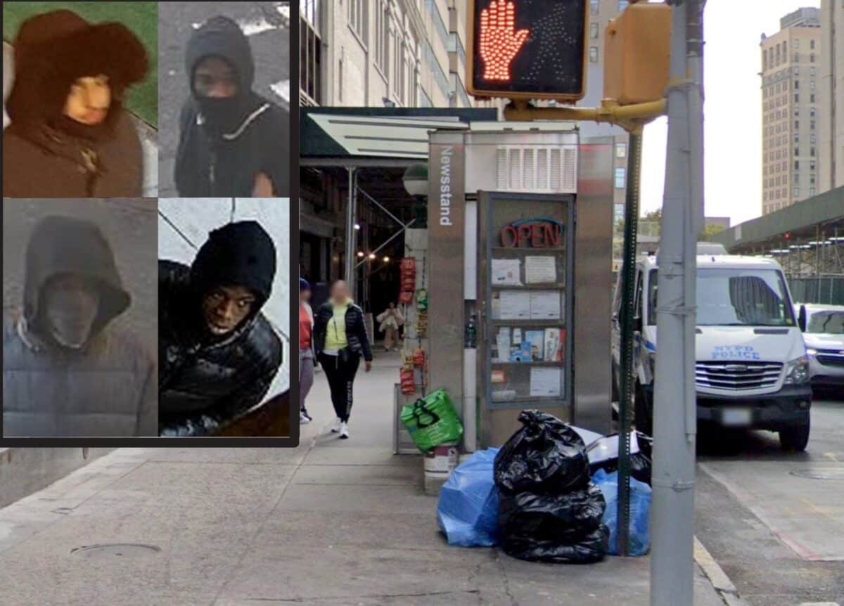 Manhattan robbery pattern with suspects hitting newsstand