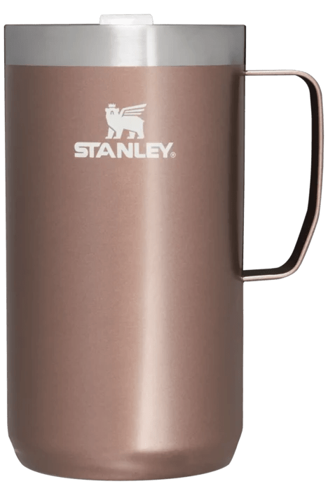 Stanley The Stay-Hot Camp Mug 24 oz. in Rose Quartz Glow | amNY