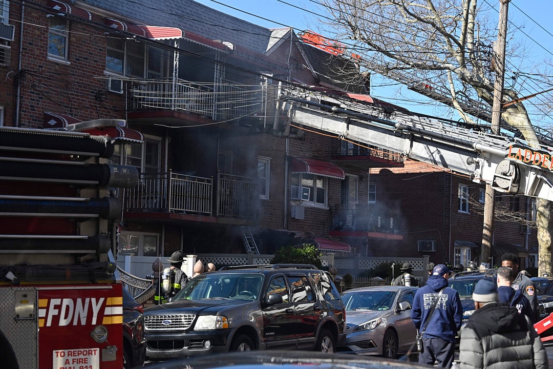 Firefighters rescued three civilians trapped in heavy clutter during a house fire at 654 East 79 St. in Brooklyn.