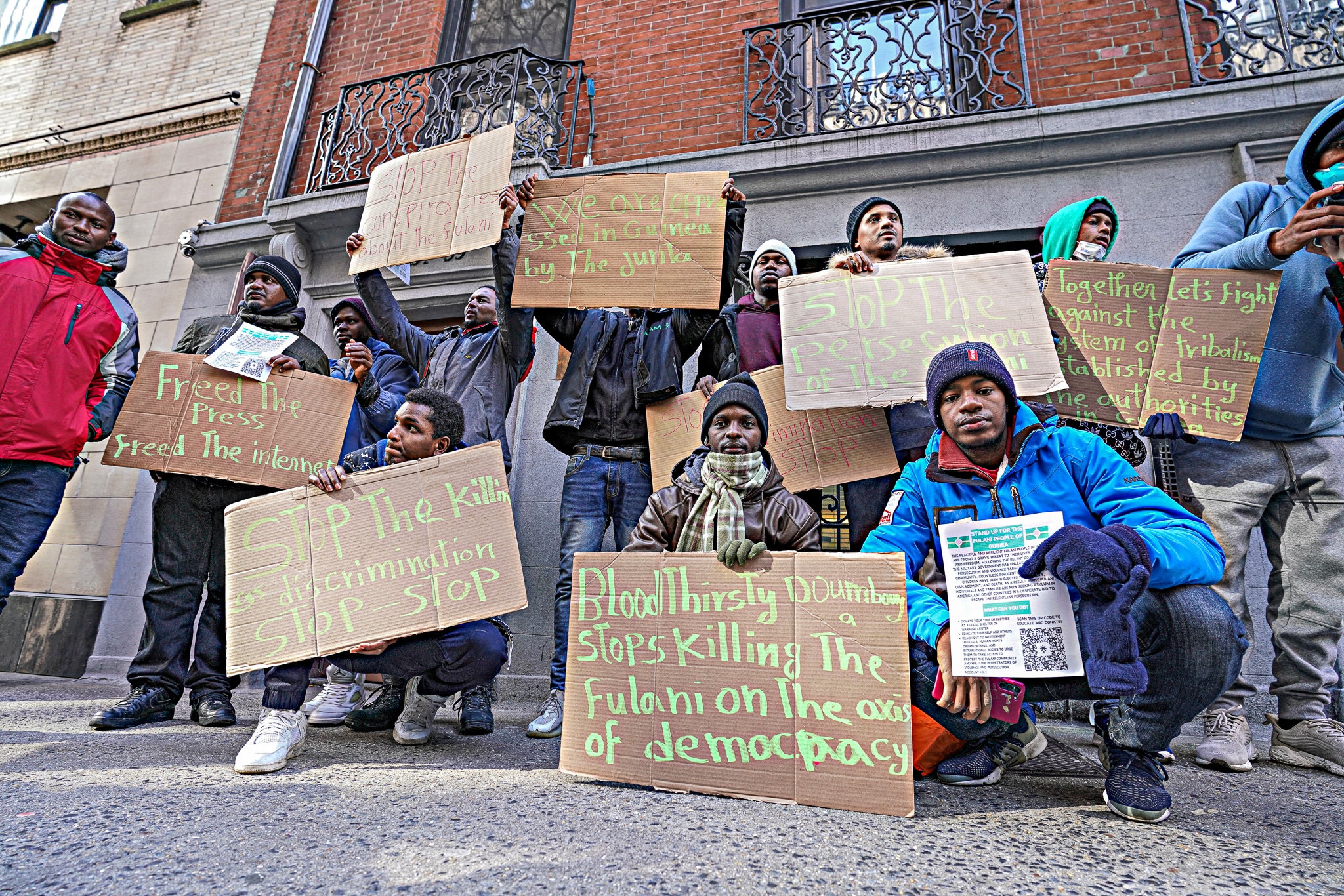 Guinea migrants in Manhattan raise awareness of plight seeking asylum: 'We were persecuted in our country' 11 Guinea migrants in Manhattan
