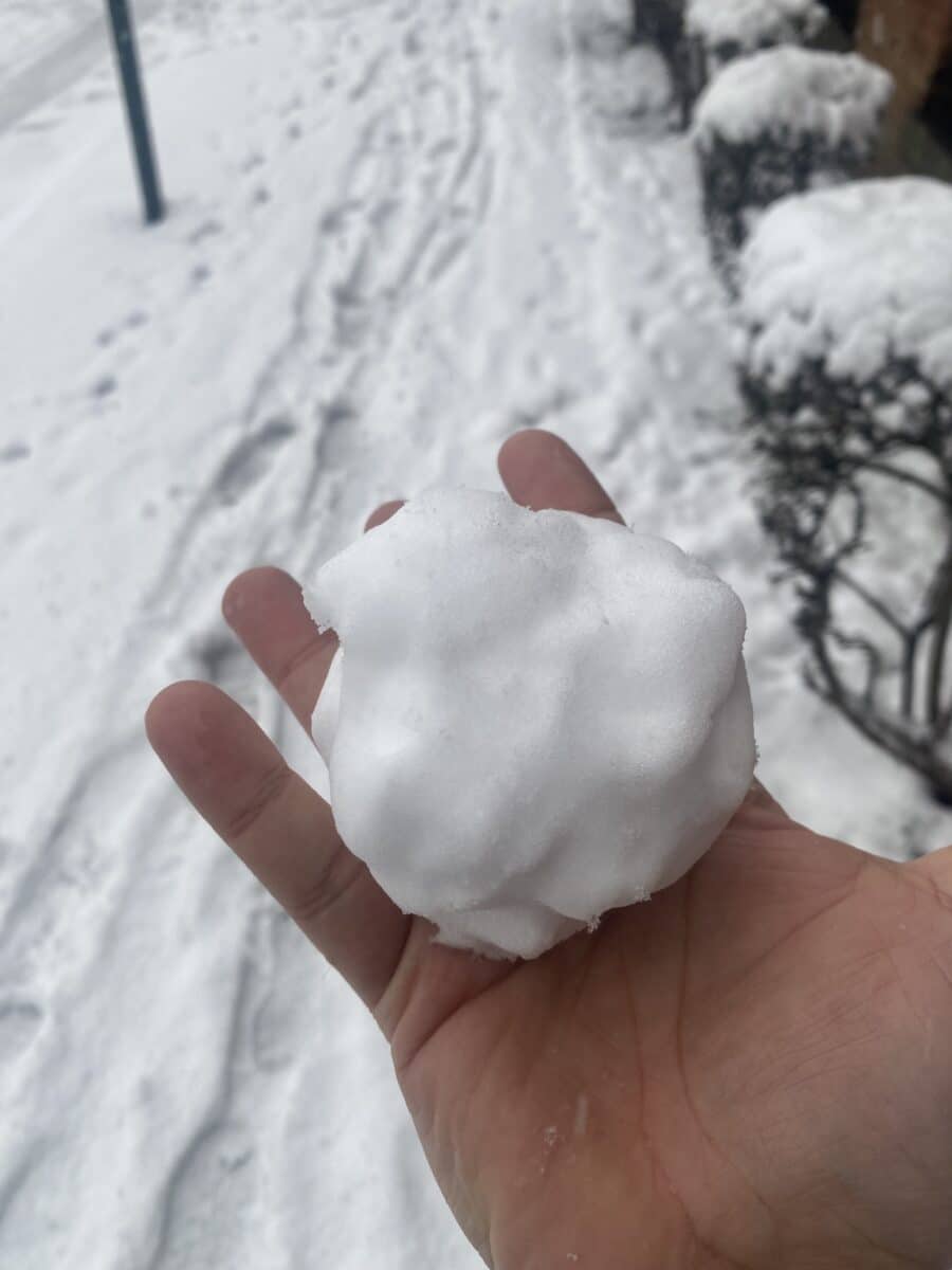 handful of snow