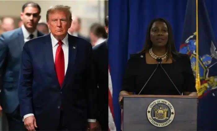 Former President Donald Trump (left) lost a legal battle on Friday, and will need to pay over $350 million in damages for his illicit business practices after a lawsuit by Attorney General Letitia James (right).