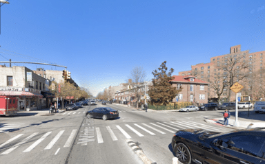 White Plains Road near Archer Street in the Bronx, where the alleged drunk driver fled the scene after hitting the victim in the deadly crash on Sunday morning.