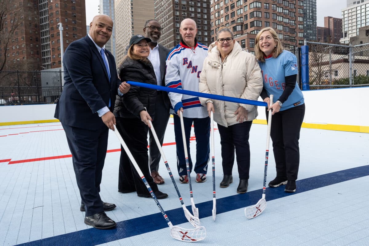 Ribbon cutting ceremony celebrates newly renovated Paul L. McDermott Rink in Manhattan 7