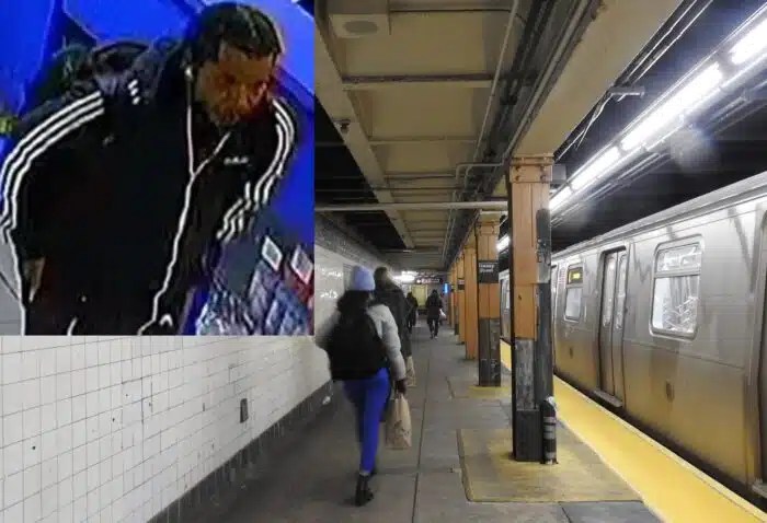 Queens subway creep inset before station where crime occurred