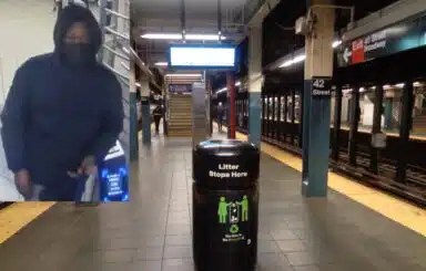 Times Square pickpocket photo at subway station