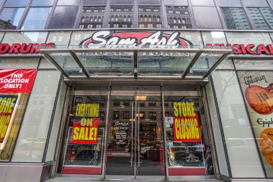 Sam Ash's Midtown store is closing for good.
