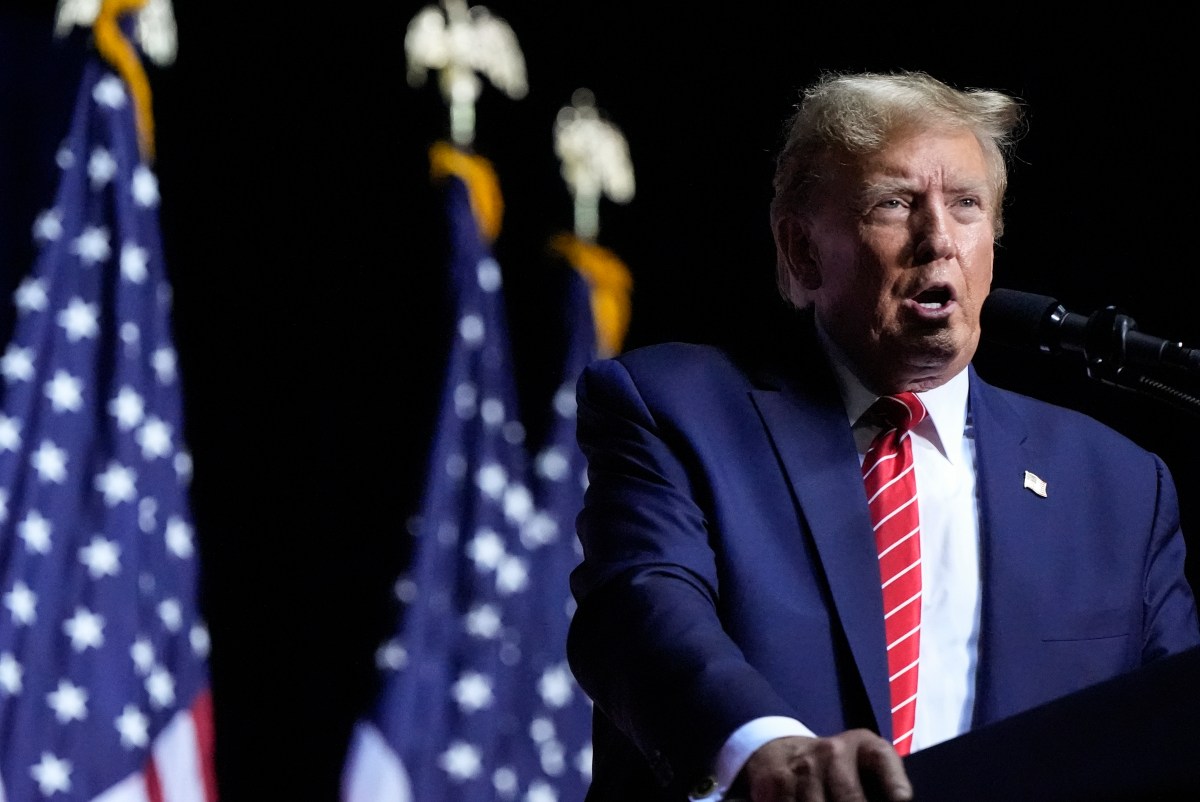 Republican presidential candidate former President Donald Trump speaks, March 9, 2024, in Rome, Ga.