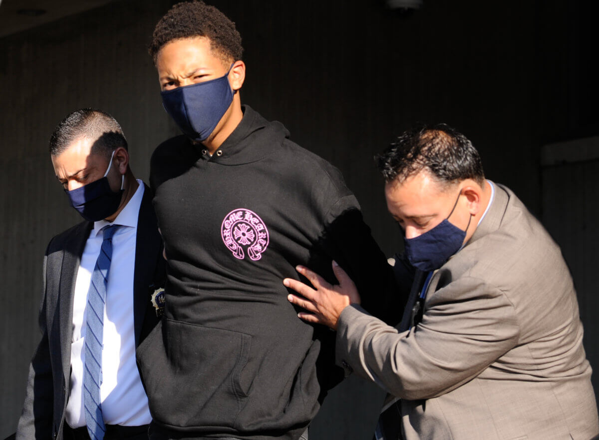 Suspect in handcuffs in Aamir Griffin murder in Queens