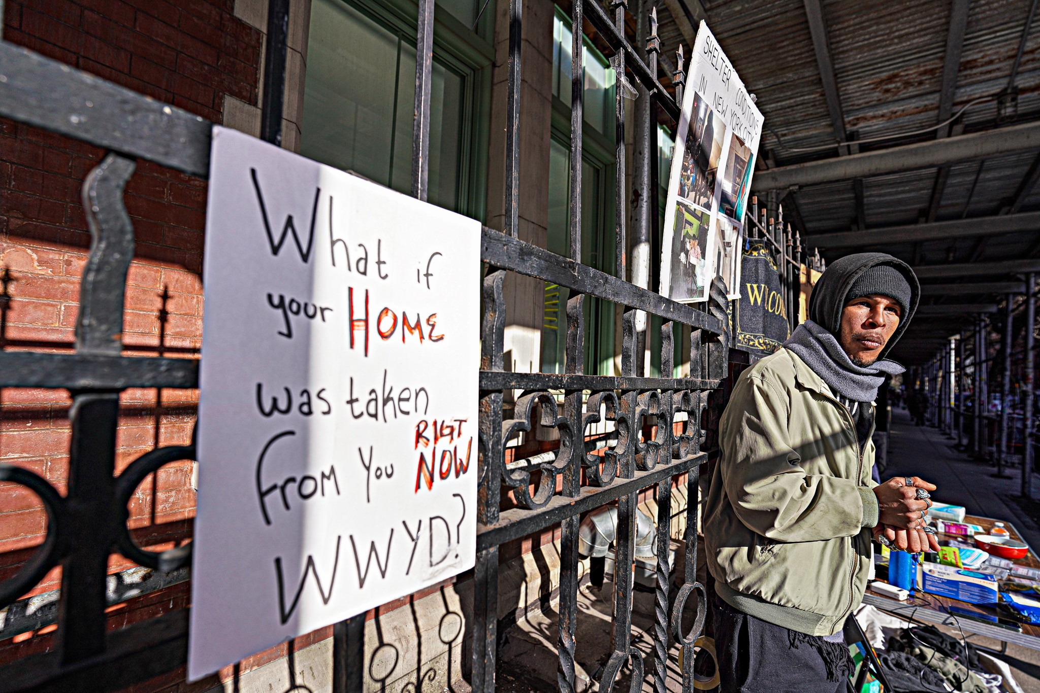 How a homeless man in East Village is raising awareness of shelter conditions: 'It's no condition for nobody' 9