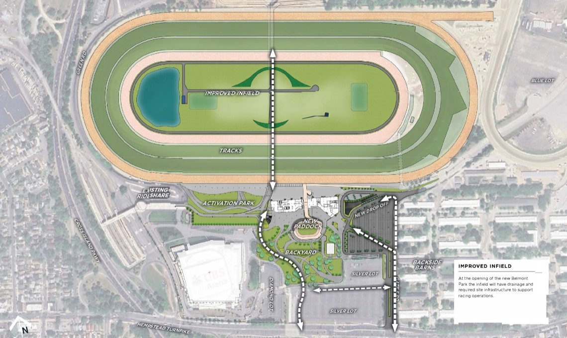 Diagram of new Belmont Park campus