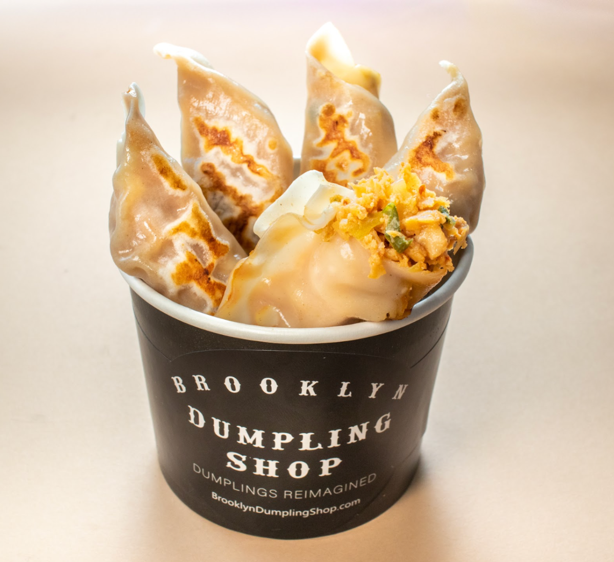 A bowl of Brooklyn Dumpling Shop dumplings