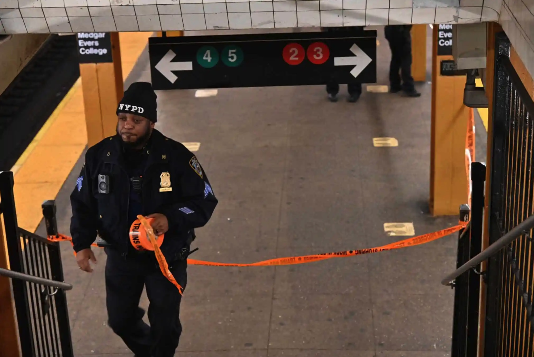 Brooklyn subway shooting scene