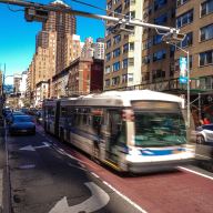MTA bus and congestion pricing gantry