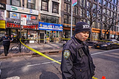 Crime scene photo in the Bronx