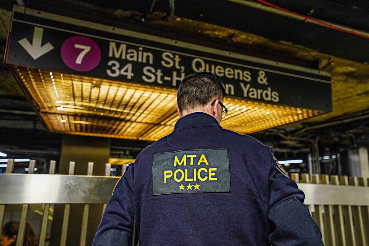 MTA Police officer in Manhattan subway station
