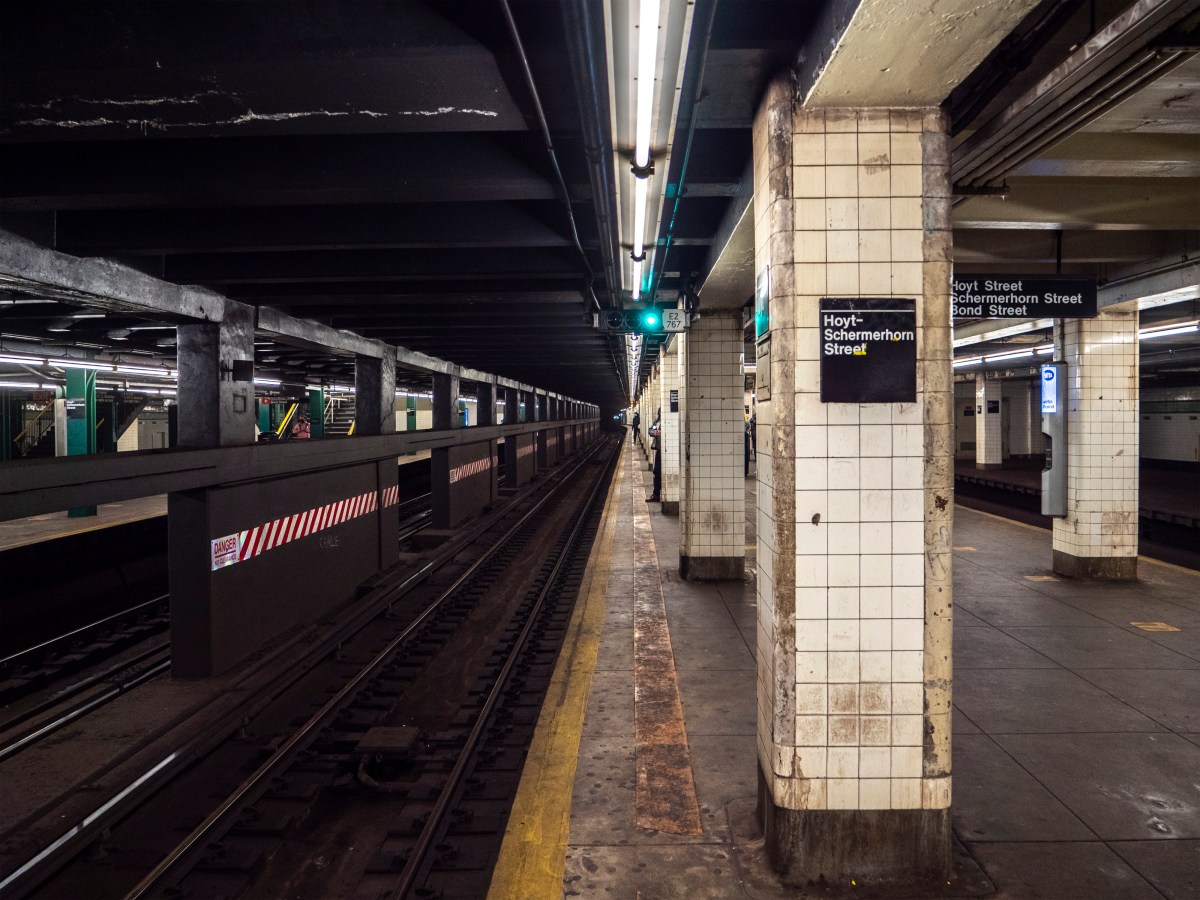 Site of Brooklyn subway shooting Hoyt Schermerhorn Streets station