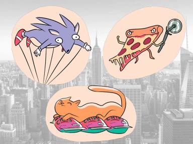 Most NY icons: Bodega cat, Sonic balloon, pizza slice