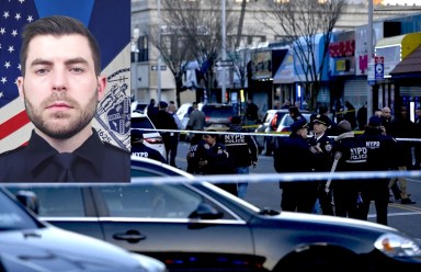 Queens scene where Police Officer Jonathan Diller was shot dead