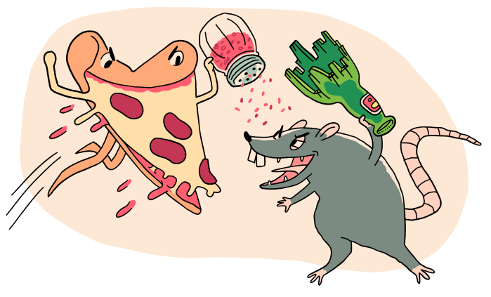 pizza vs rat