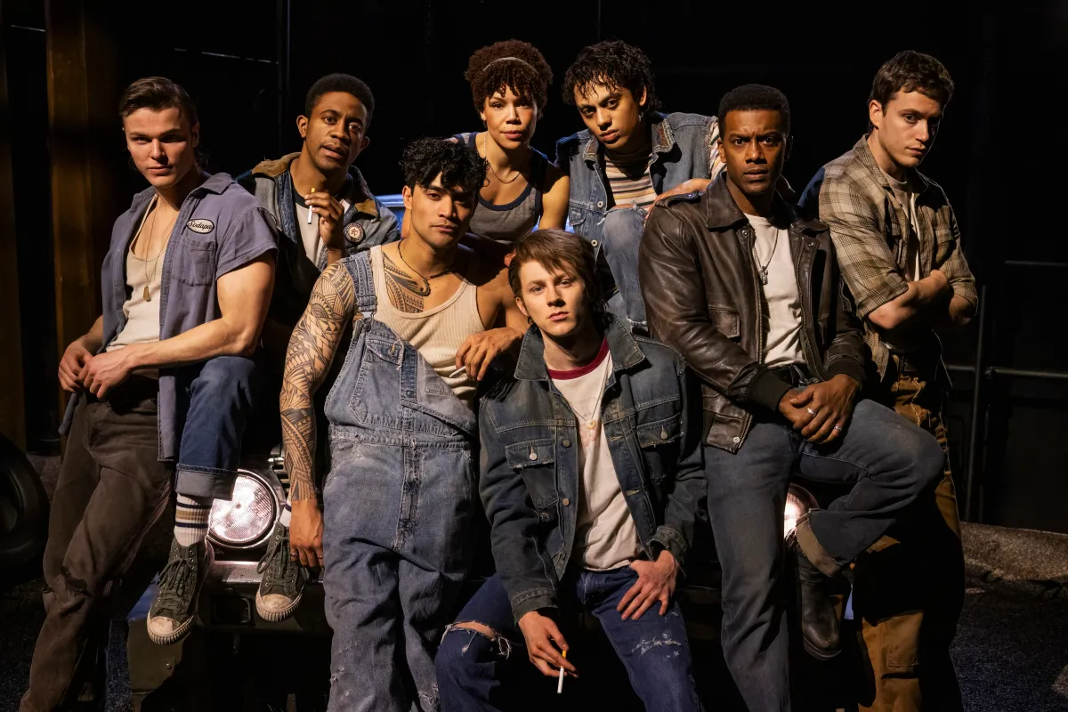 Broadway cast of "The Outsiders"