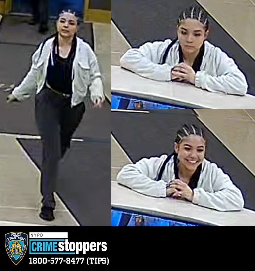 photo of woman with braids wearing sweater and black pants, accused of assault in Upper East Side