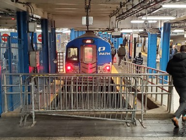 PATH train at Manhattan station