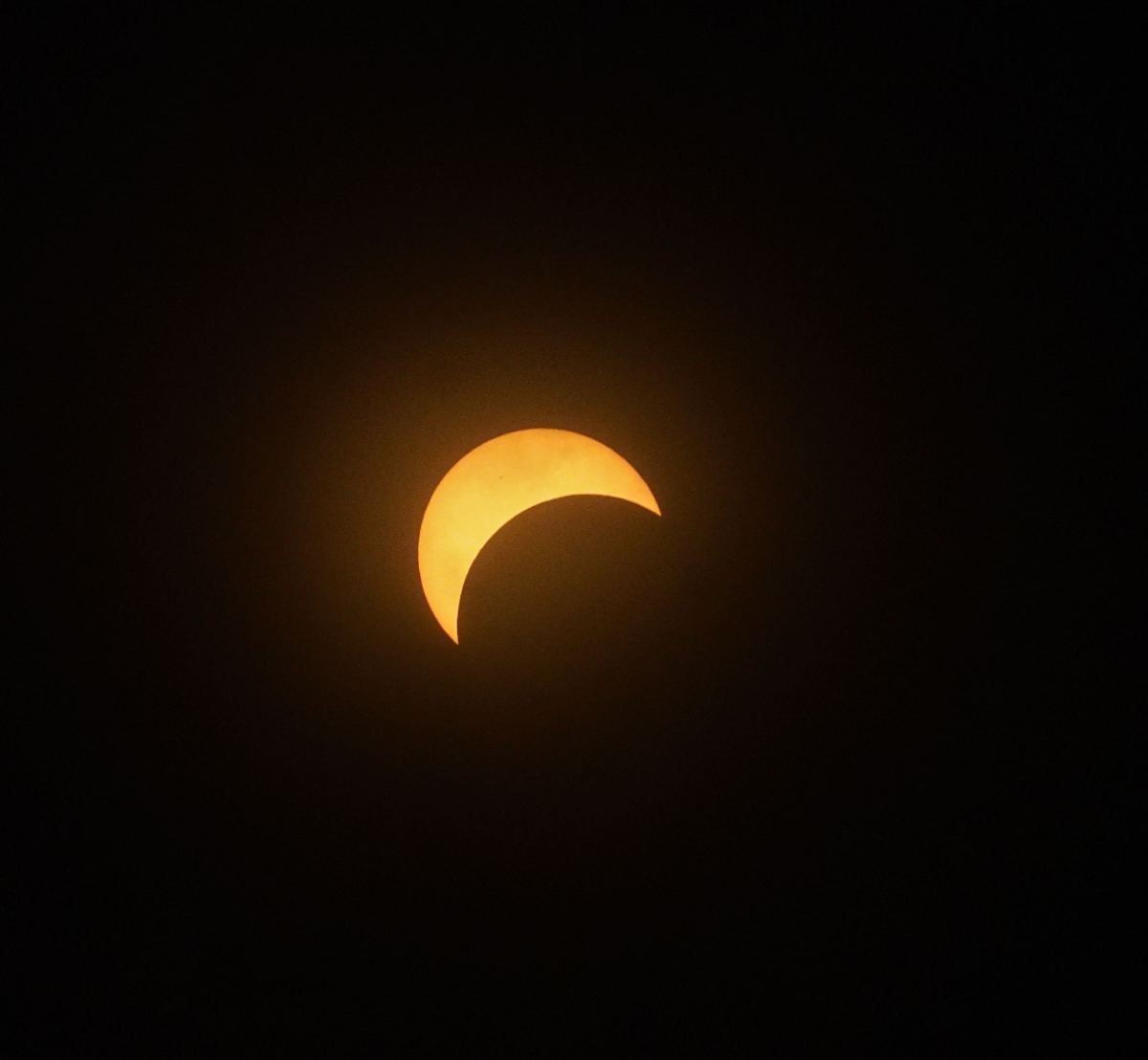 Peak of solar eclipse in New York City