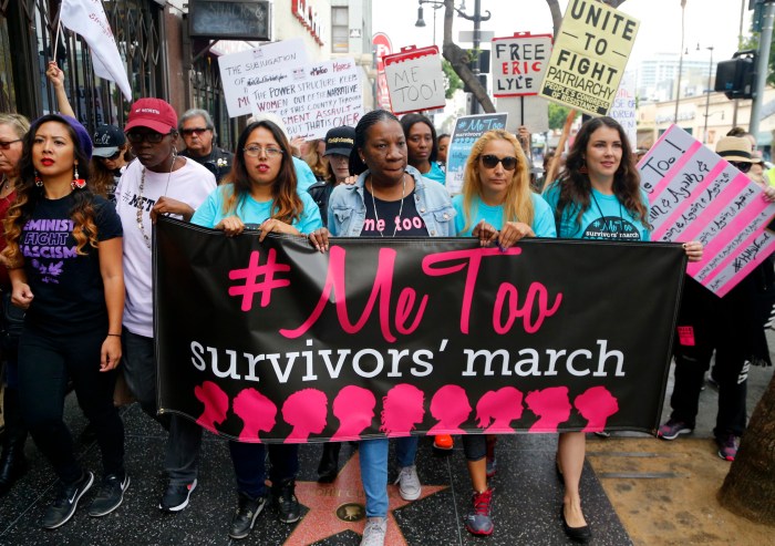 #MeToo survivors march in Hollywood
