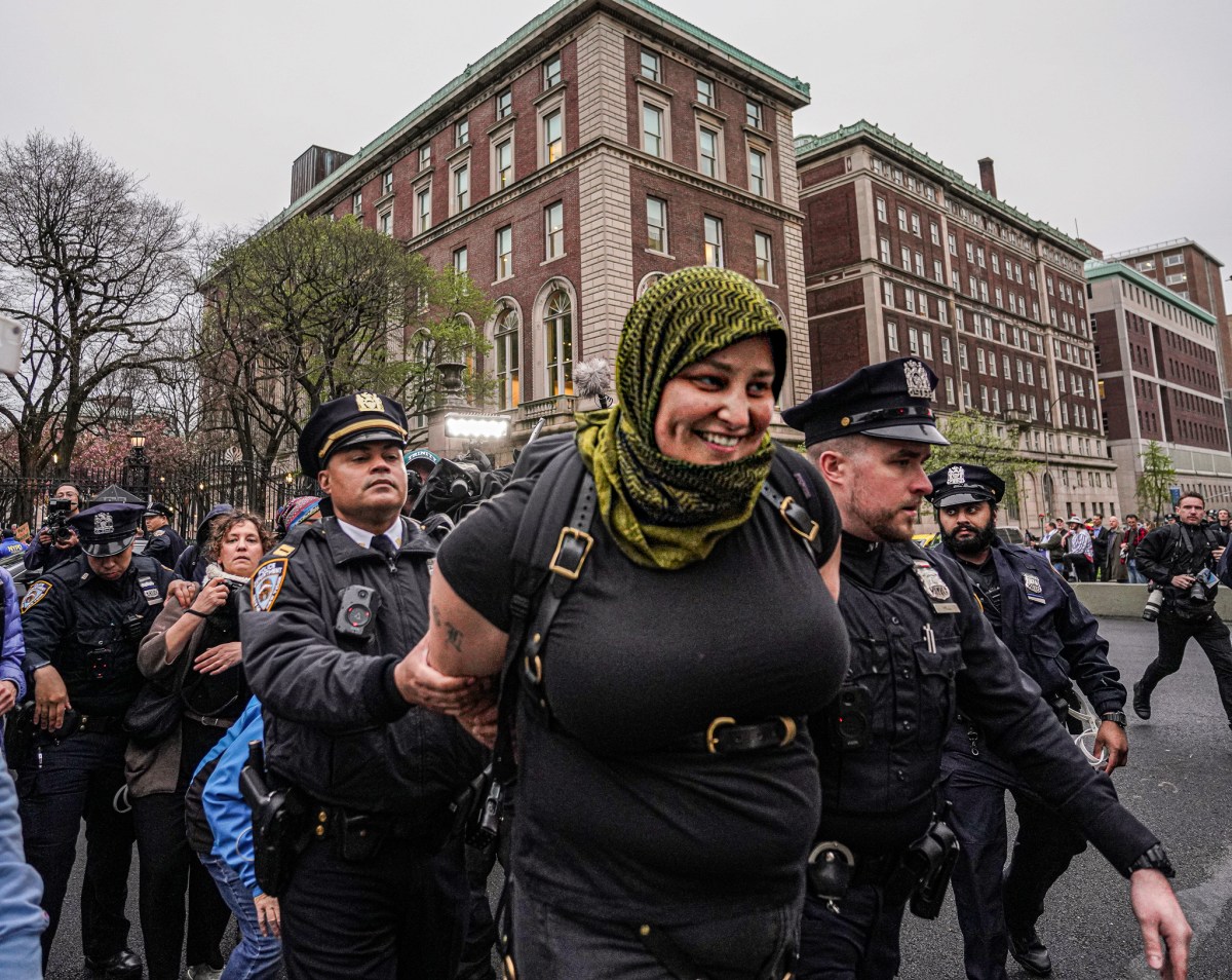Pro-Palestine protester arrested at Columbia University protest